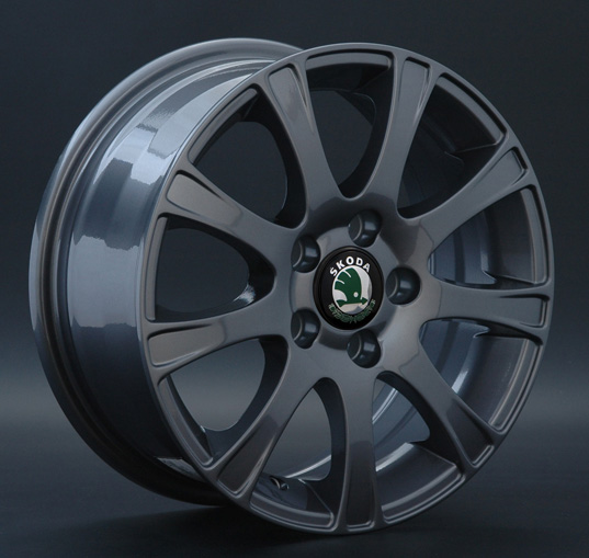 фото диска Replica LA R14 ET38 DIA57,1 PCD:5/100 насыщенный темно-серый+черный