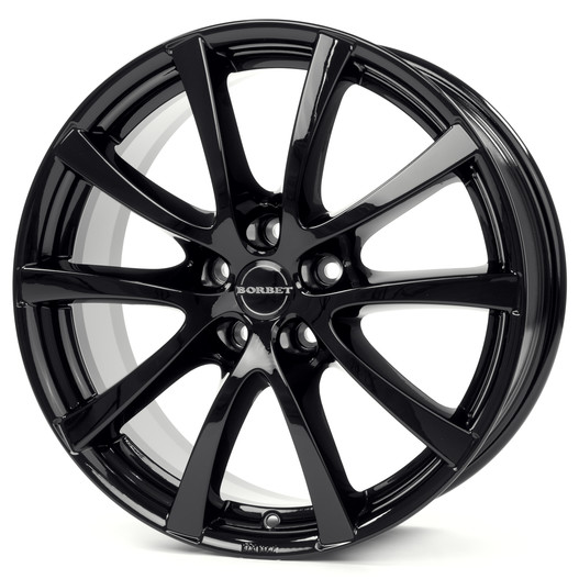 фото диска Borbet R17 ET40 DIA72,5 PCD:5/110 Чёрный глянцевый