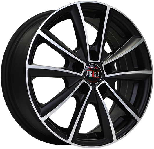 фото диска Alcasta R15 ET27 DIA65,1 PCD:4/108 черный матовый полированный