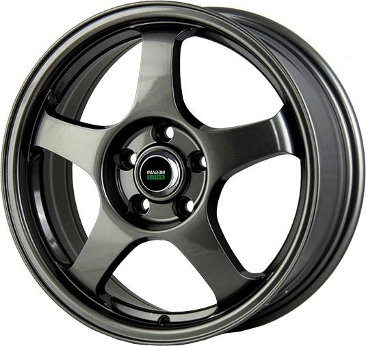 фото диска Megami R15 ET35 DIA58,6 PCD:4/98 Серый тёмный глянцевый