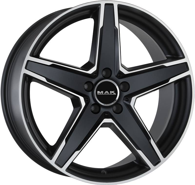 фото диска MAK R18 ET35 DIA66,6 PCD:5/112 Чёрный матовый с полированной лицевой частью